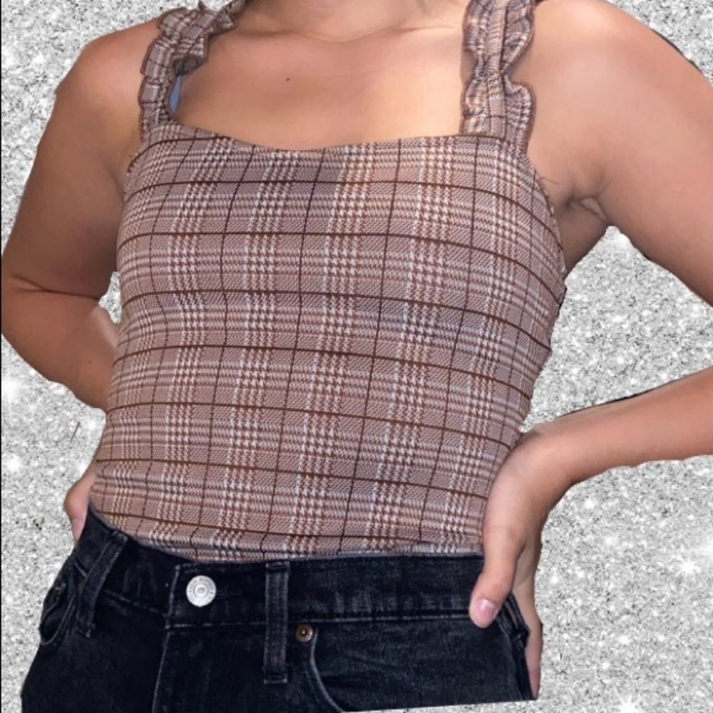 Nordstrom Maroon Checkered Bodysuit
